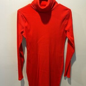 Wild Fable Vibrant Red Cowl Neck Sweater Dress